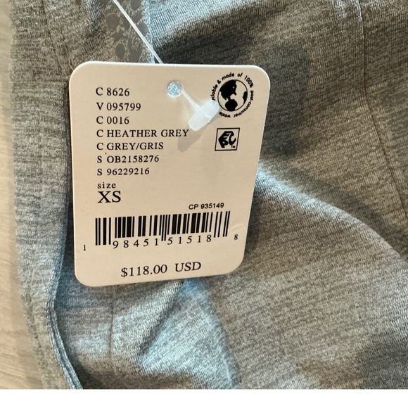 Free People Movement Heather Grey Jogger Sweatpants XS Logo Waistband New W/ Tag - Picture 7 of 7